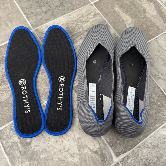 Rothy’s Flats Size 9 Birdseye Gray Grey - Picture 8 of 11